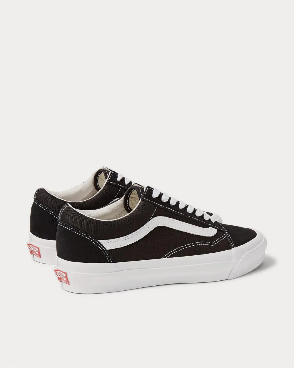 OG Old Skool LX Leather-Trimmed Canvas and Suede  Black low top sneakers