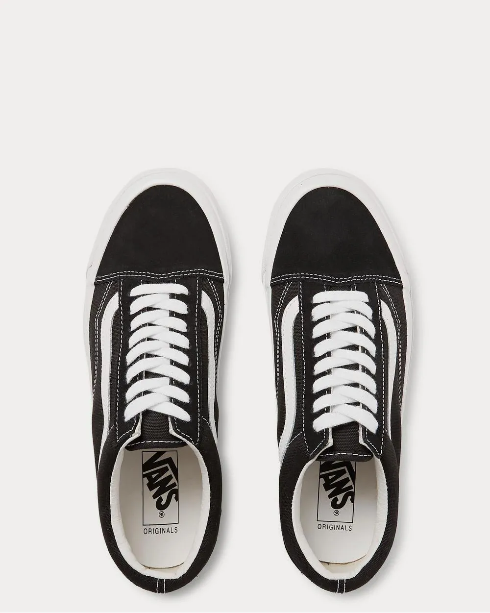 OG Old Skool LX Leather-Trimmed Canvas and Suede  Black low top sneakers
