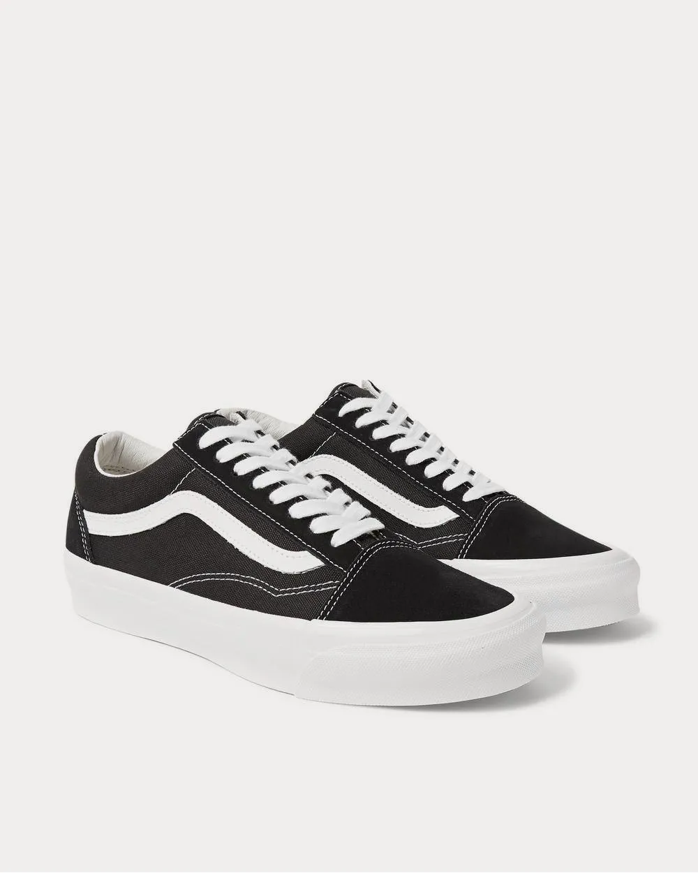 OG Old Skool LX Leather-Trimmed Canvas and Suede  Black low top sneakers