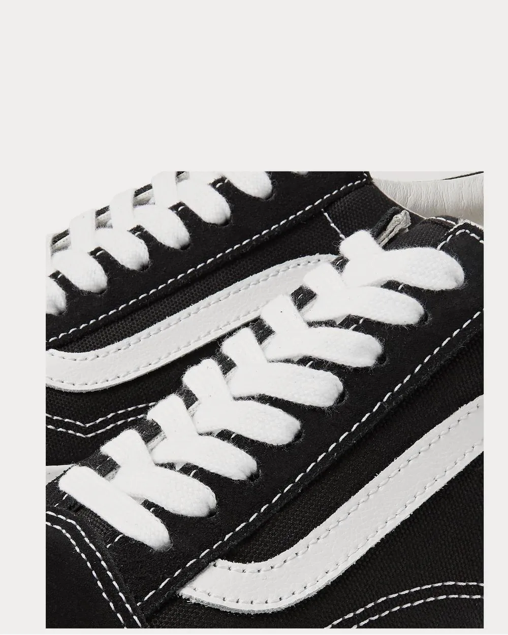OG Old Skool LX Leather-Trimmed Canvas and Suede  Black low top sneakers