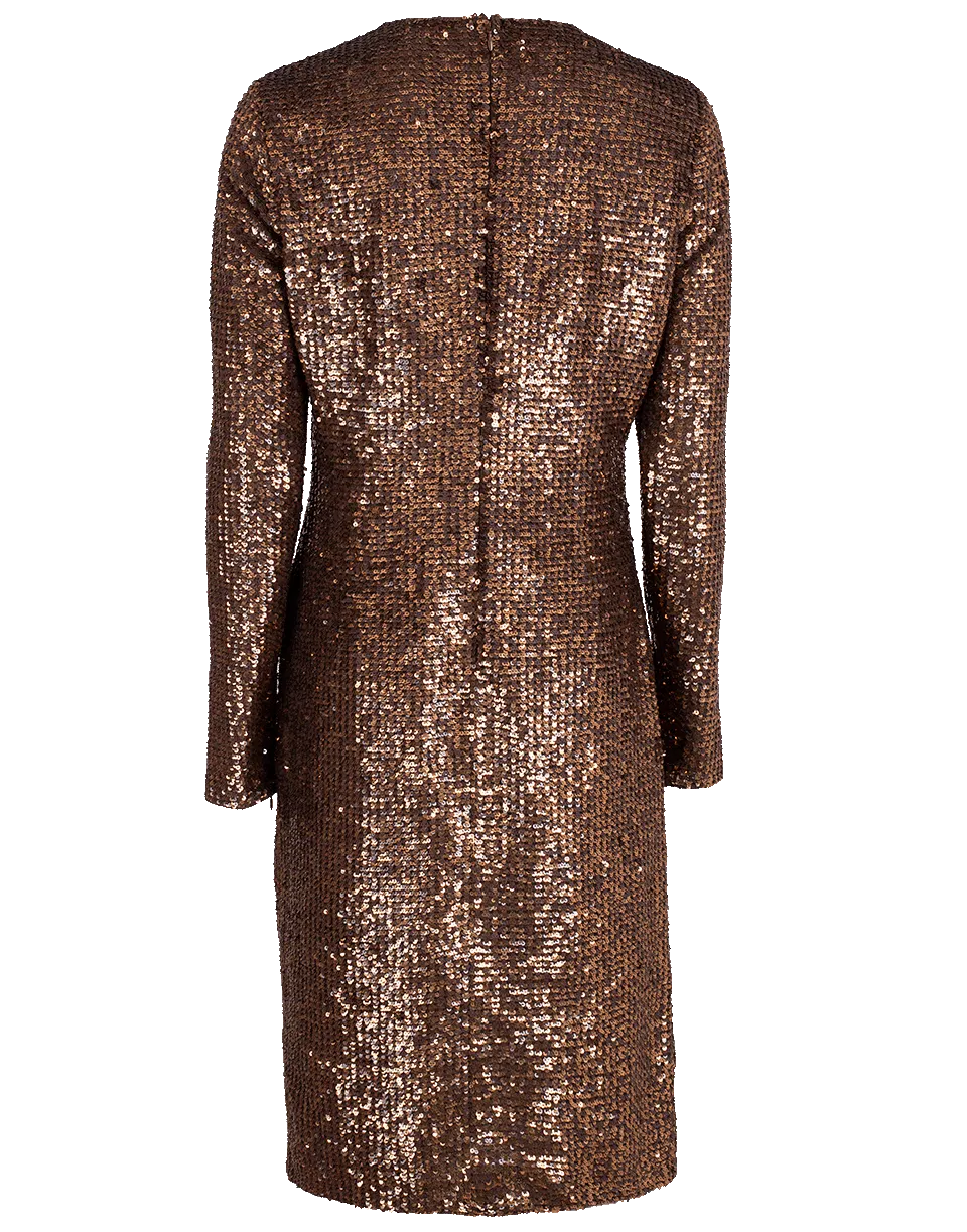 Paillette Crewneck Dress