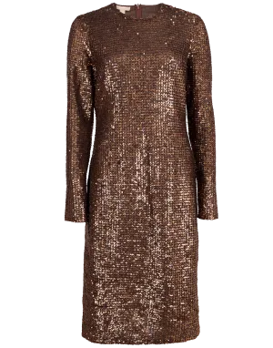 Paillette Crewneck Dress