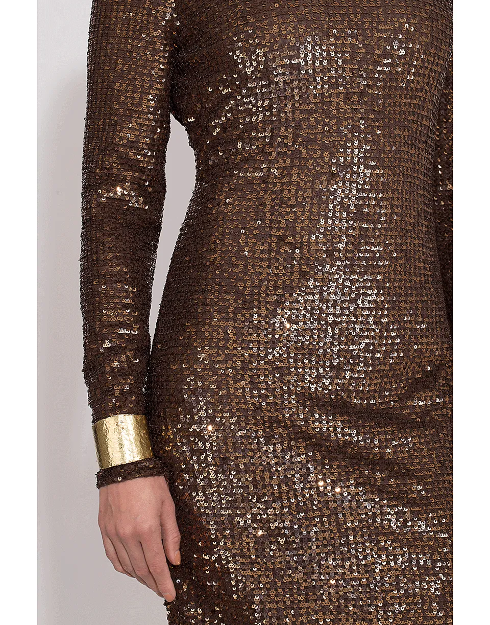 Paillette Crewneck Dress