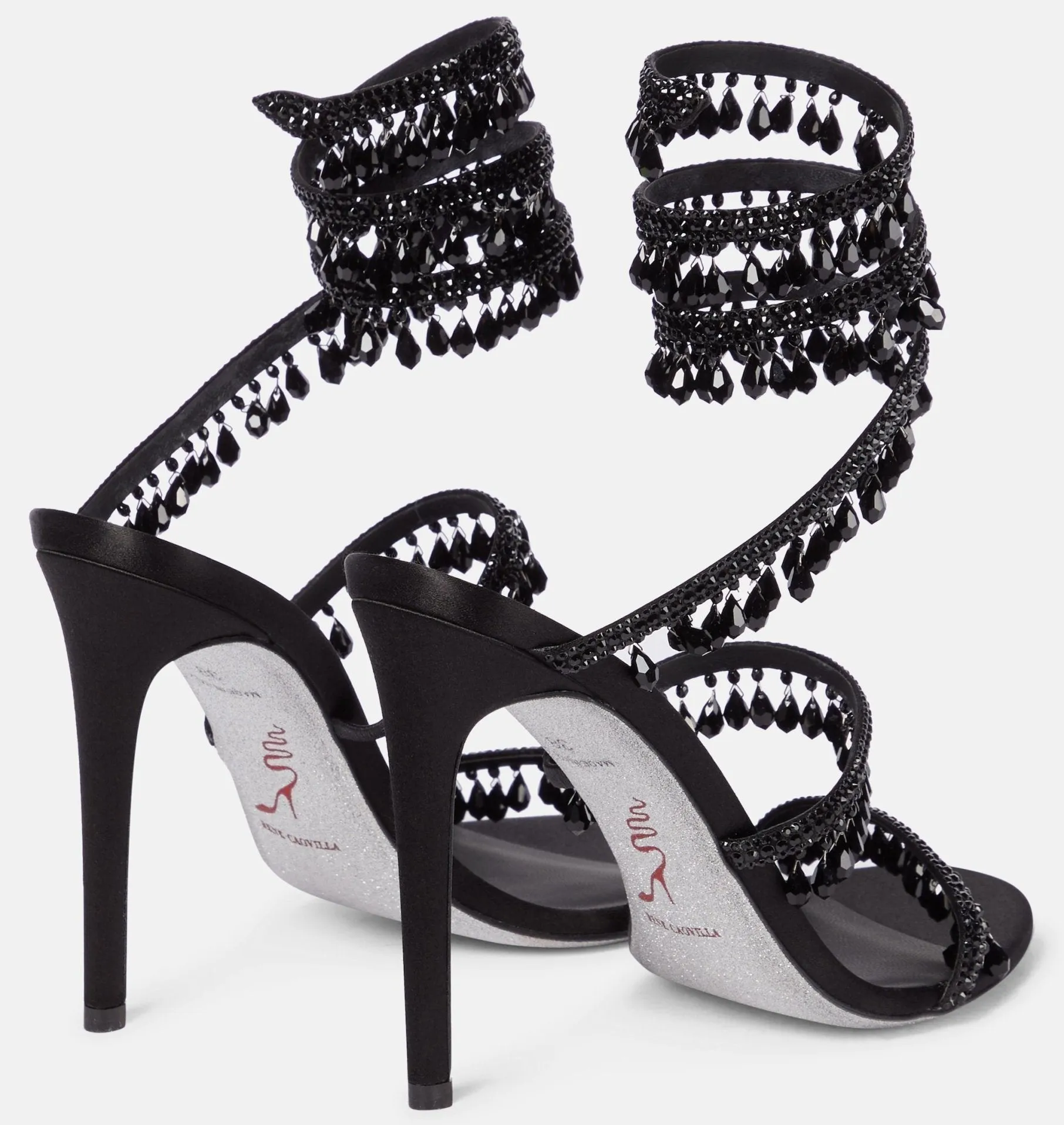 René Caovilla Elegant Evening Sandals Chandelier