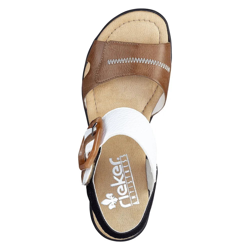 Rieker Ladies Flatform Adjustable Sandal