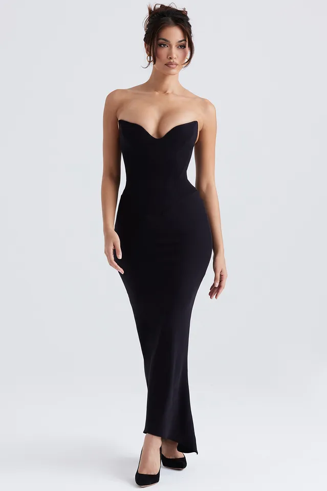 Sabine Black Tube Charming Top Tunic Dress