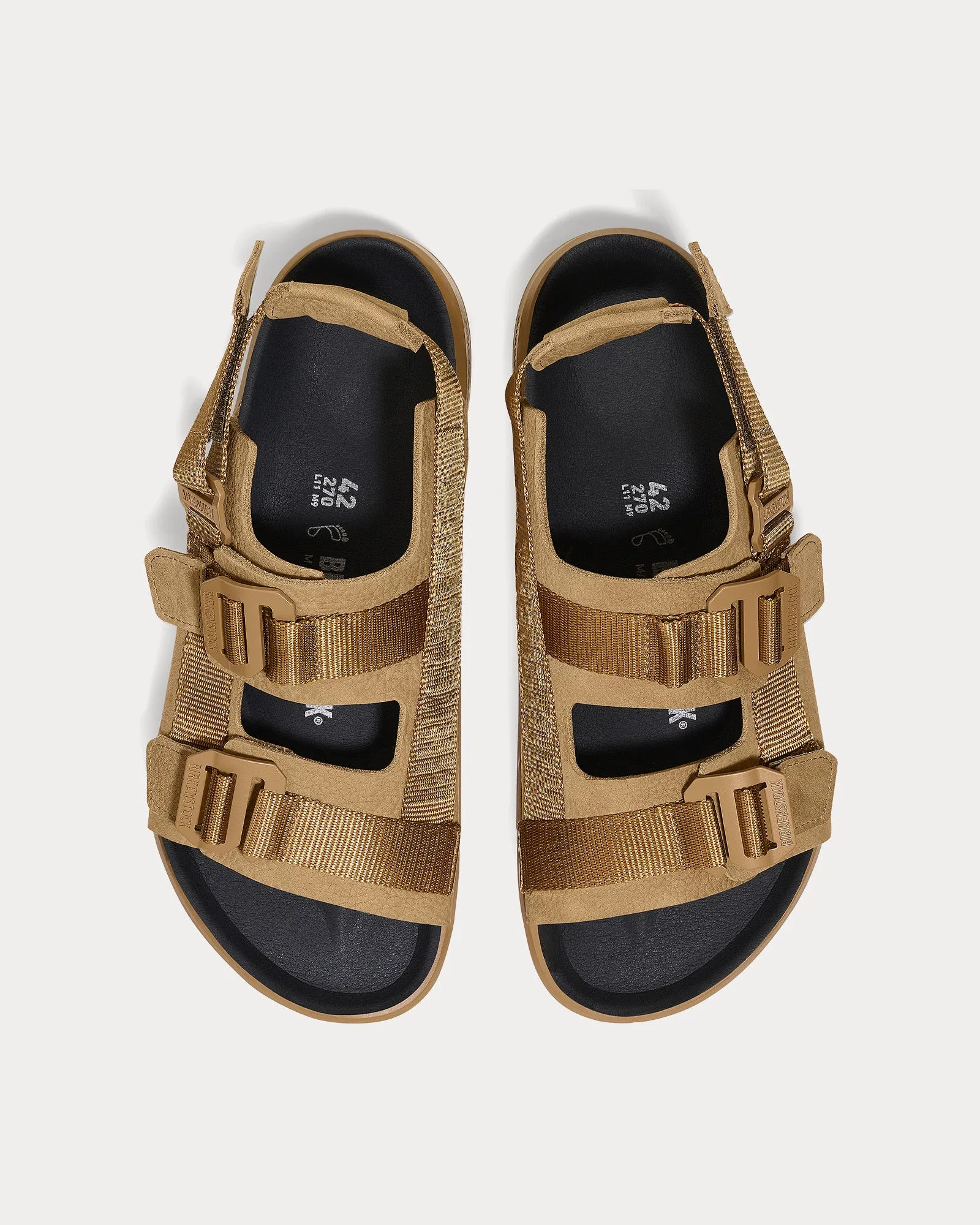 Shinjuku Natural Leather & Textile Cork Brown Sandals