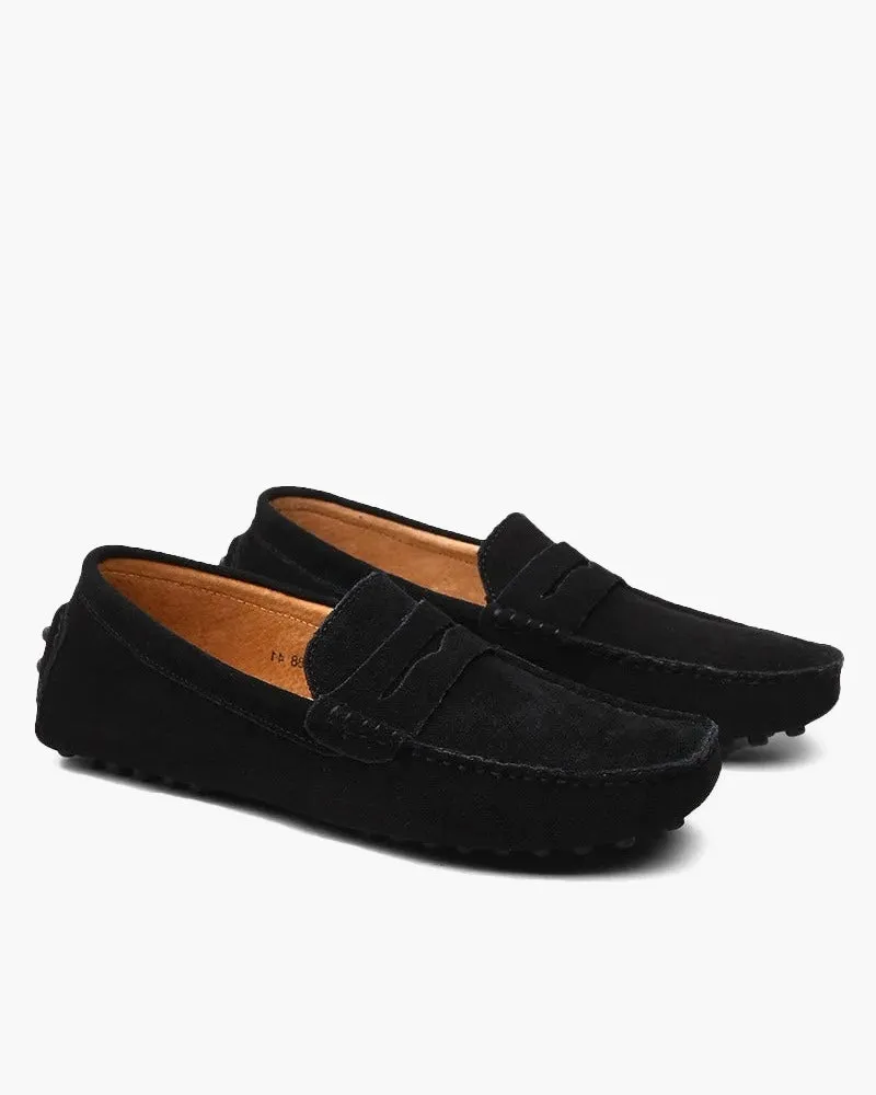 Suede Driver Loafers