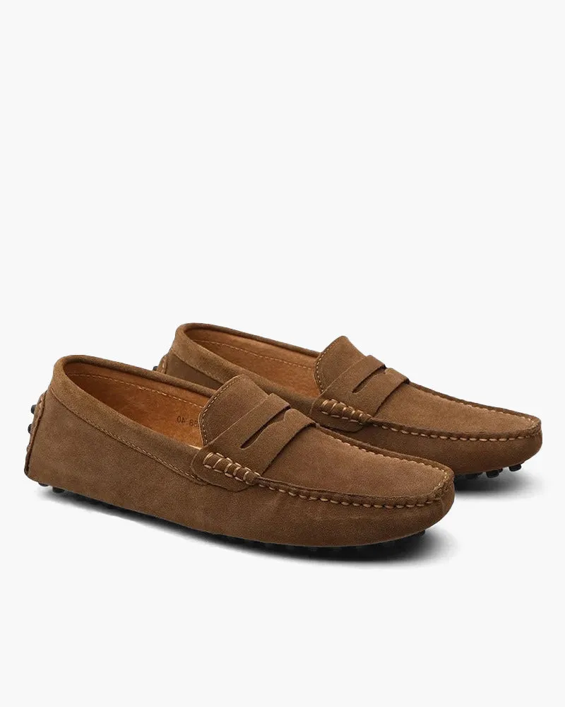 Suede Driver Loafers