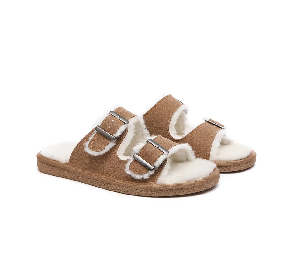 TARRAMARRA® UGG Slippers Adjustable Buckle Slip-on Sandal Slides Alcie