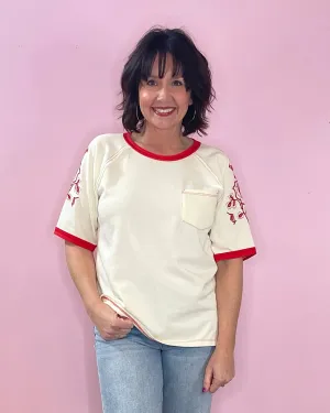 Wild Rose Embroidered Top