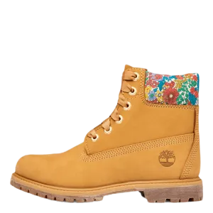 Womens 6 Inch Premium White Brown