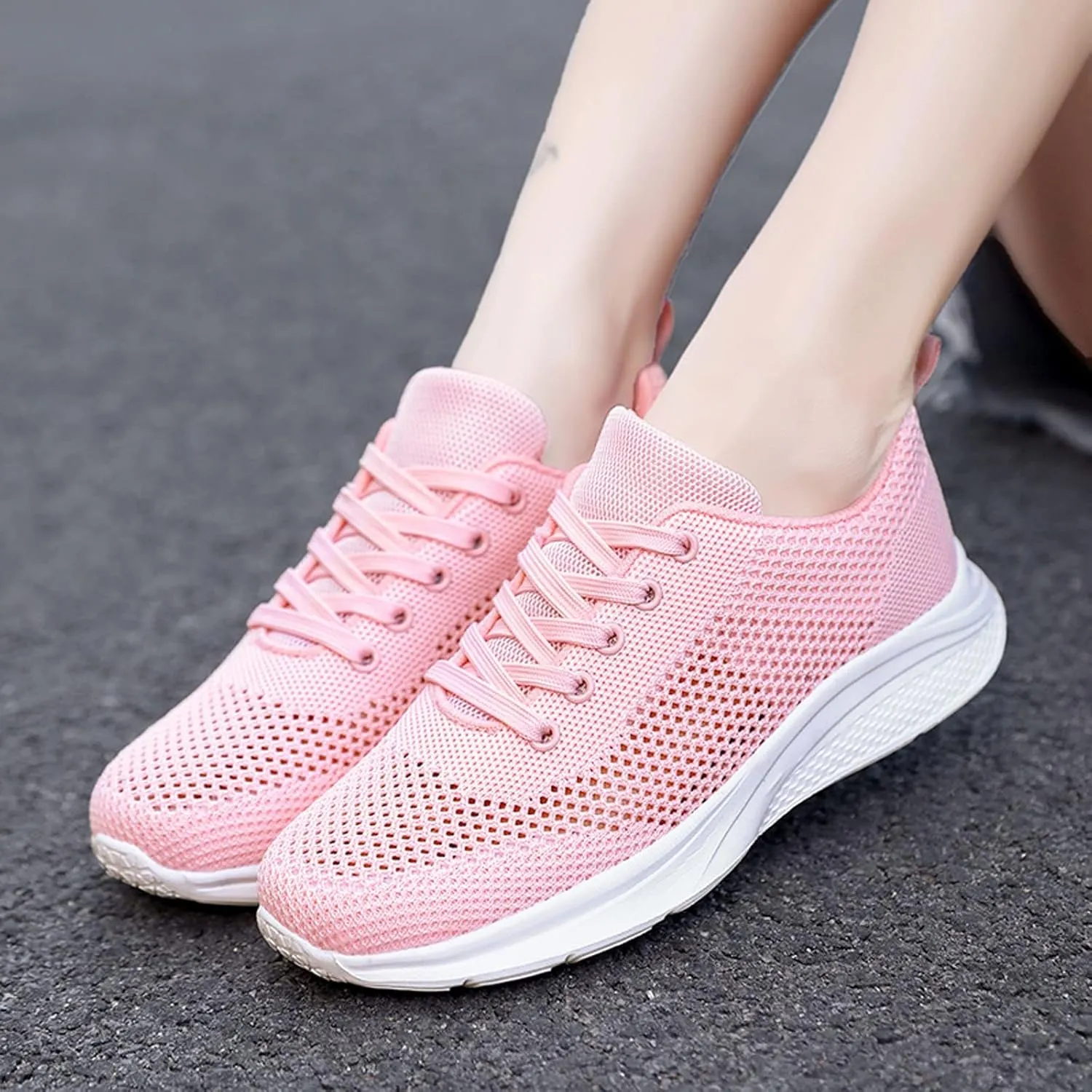 Women's Rhinestone Mesh Slip On Walking Shoes Fashion Breathable Running Shoes for Men Slip On Brown Casual Shoes Slip On Sneakers Brown Tennis Shoe Cross Trainer Shoe